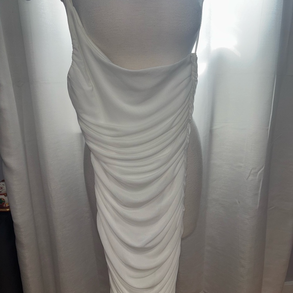 Princess Polly White one shoulder dress